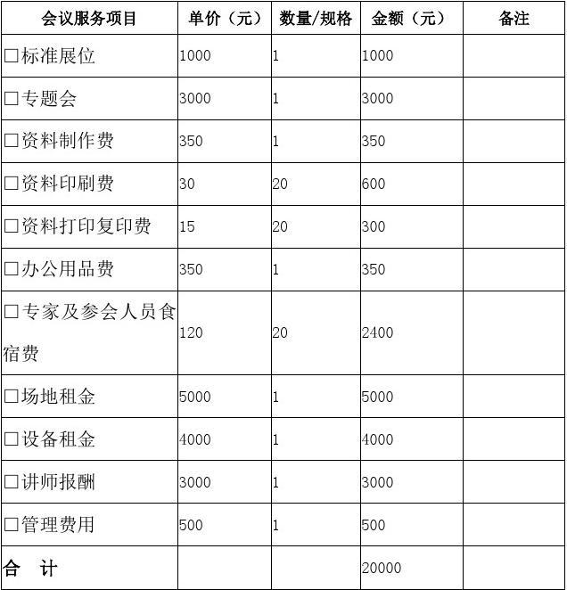 會議服務費明細表解讀與實操指南
